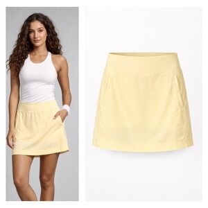 Athleta Womens Skort Size 6 Tennis Golf Performance Butter Yellow Activewear